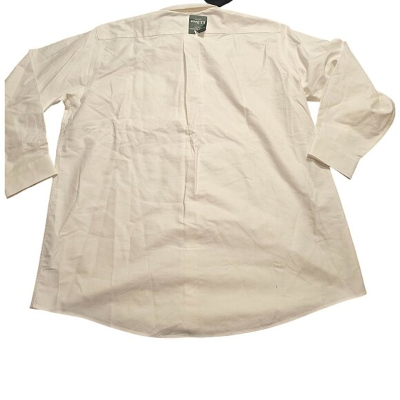 L.L.Bean Mens Traditional Fit Wrinkle Resistant White Dress Shirt Size 17-33 - Picture 5 of 5